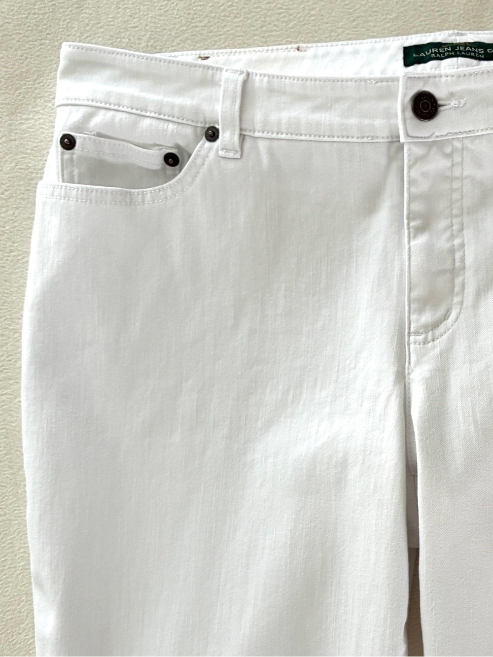 Lauren Ralph Lauren Jeans Women 16W White Classic Straight Leg Stretch Denim - Picture 5 of 15